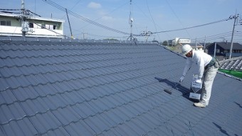 モニエル瓦 上塗り2回目