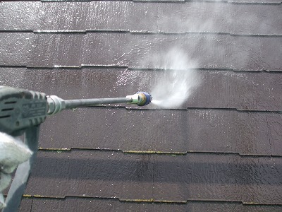 コロニアル屋根 高圧洗浄