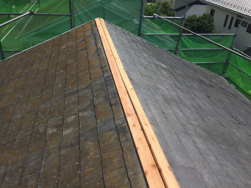 伊勢崎市馬見塚町のコロニアル屋根の板金工事を行いました