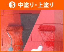 ③中塗り・上塗り